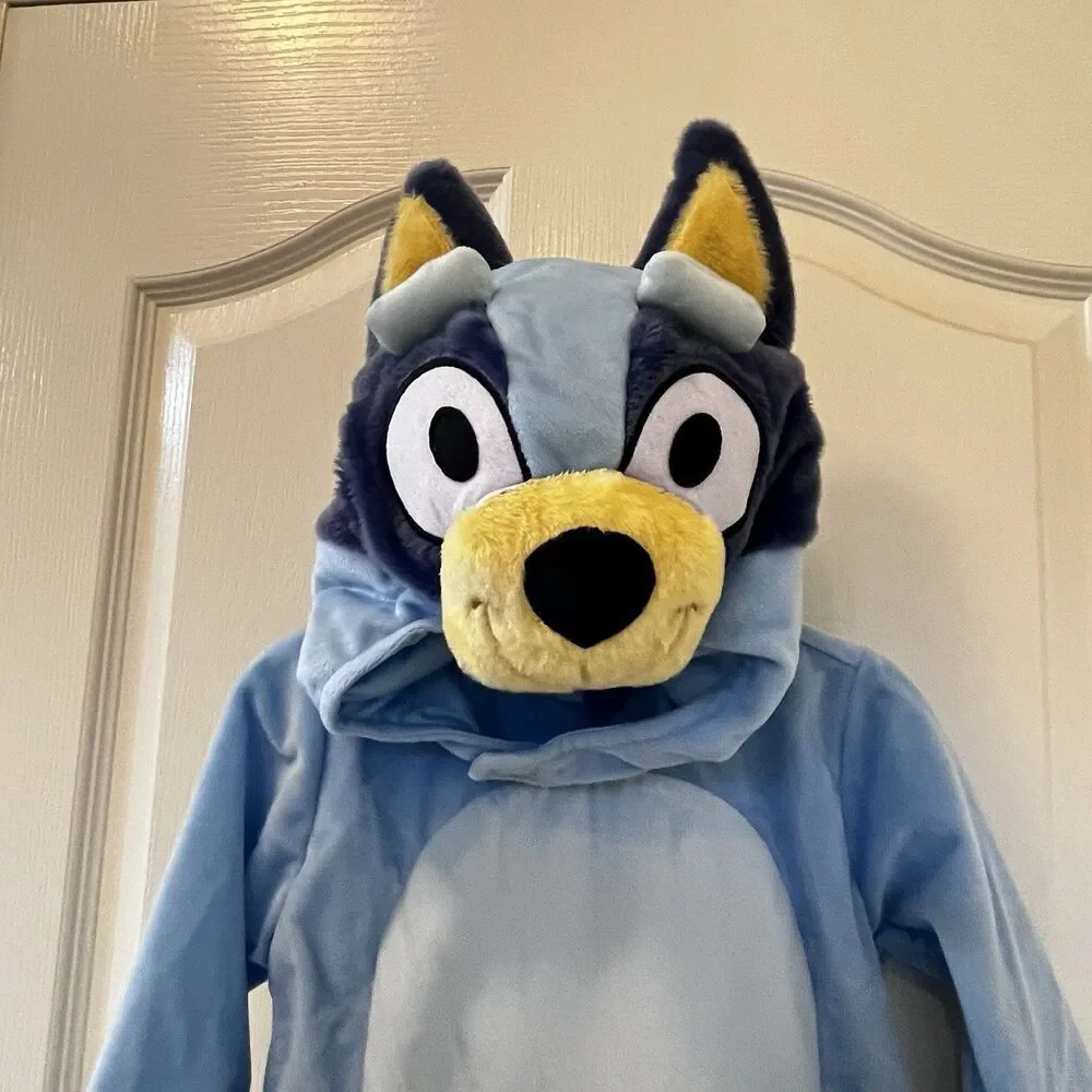 Suit Yourself Costume Co Bluey Costume Jumpsuit Headpiece Tail Toddler Size 2T